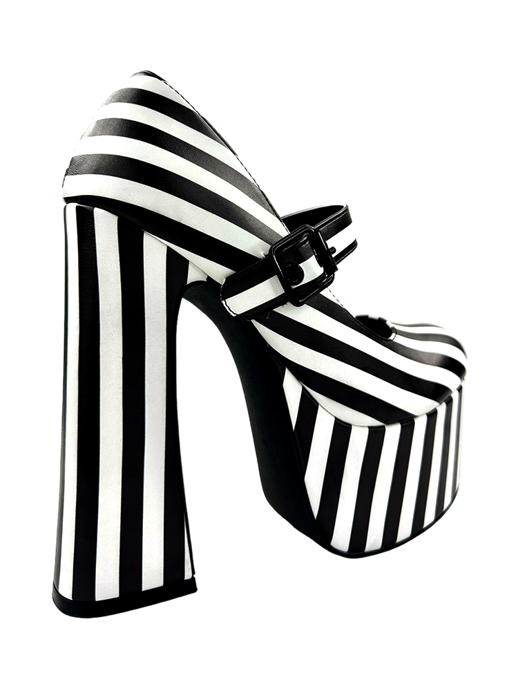 WIDOW STRIPE BLACK WHITE