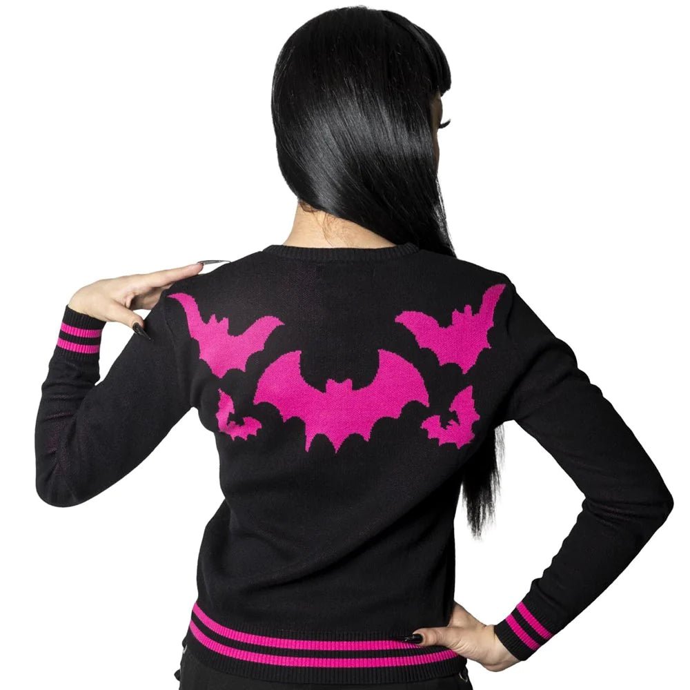 BAT FLOCK PINK CARDIGAN