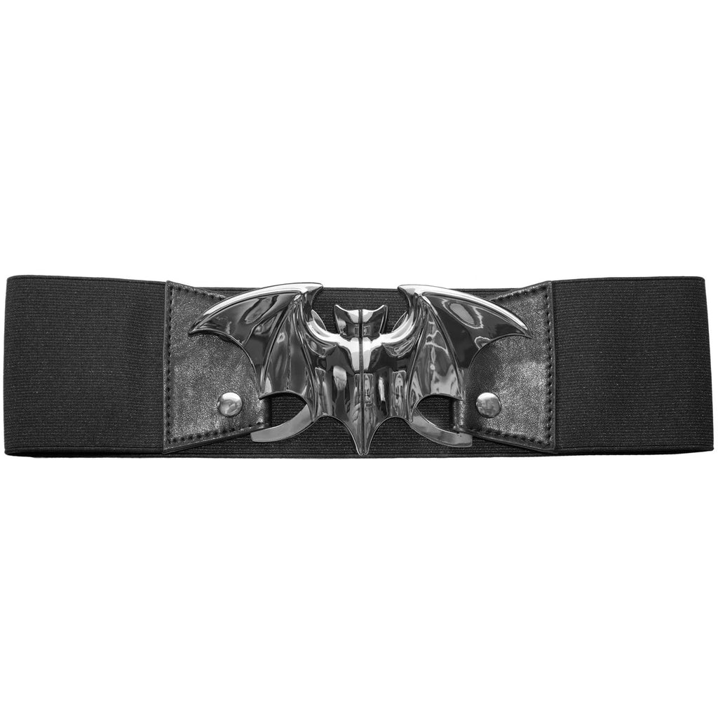 ELASTIC WAIST BELT BAT SILVER