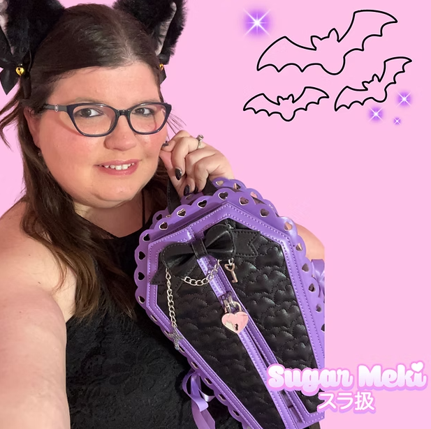 COFFIN ITA BAG - BLACK/PURPLE