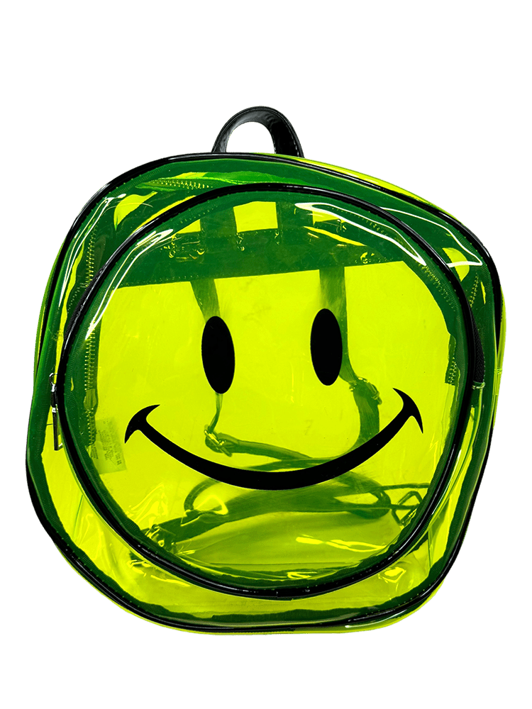 SMILEY FACE CLEAR YELLOW BACKPACK