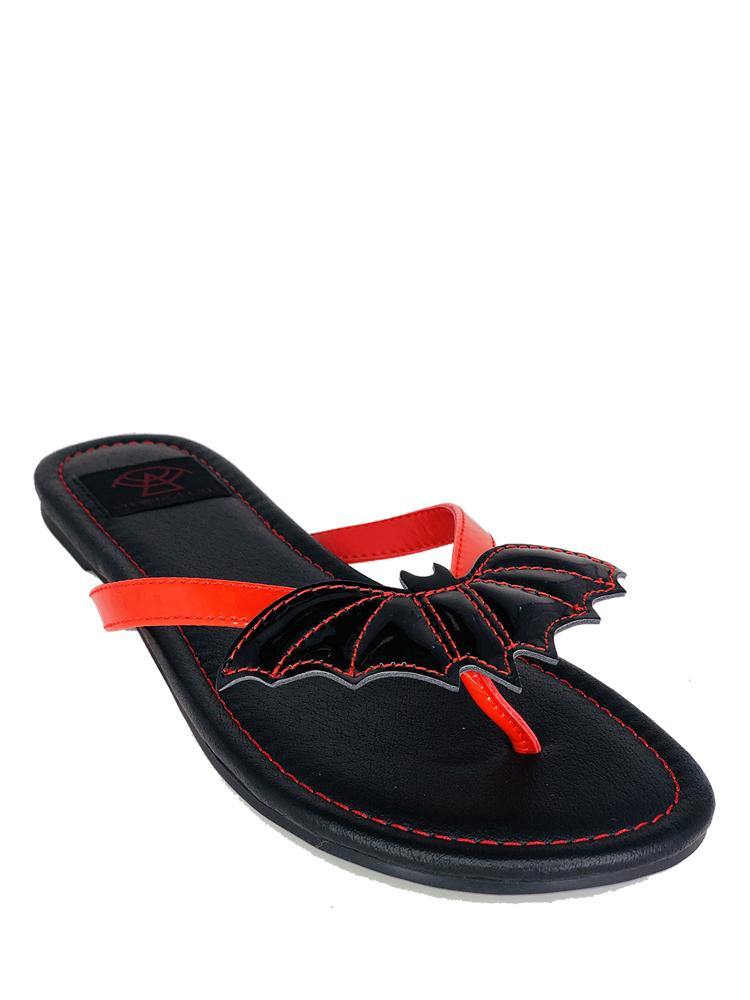 Betty Bat Sandal Red/black — strangecvlt