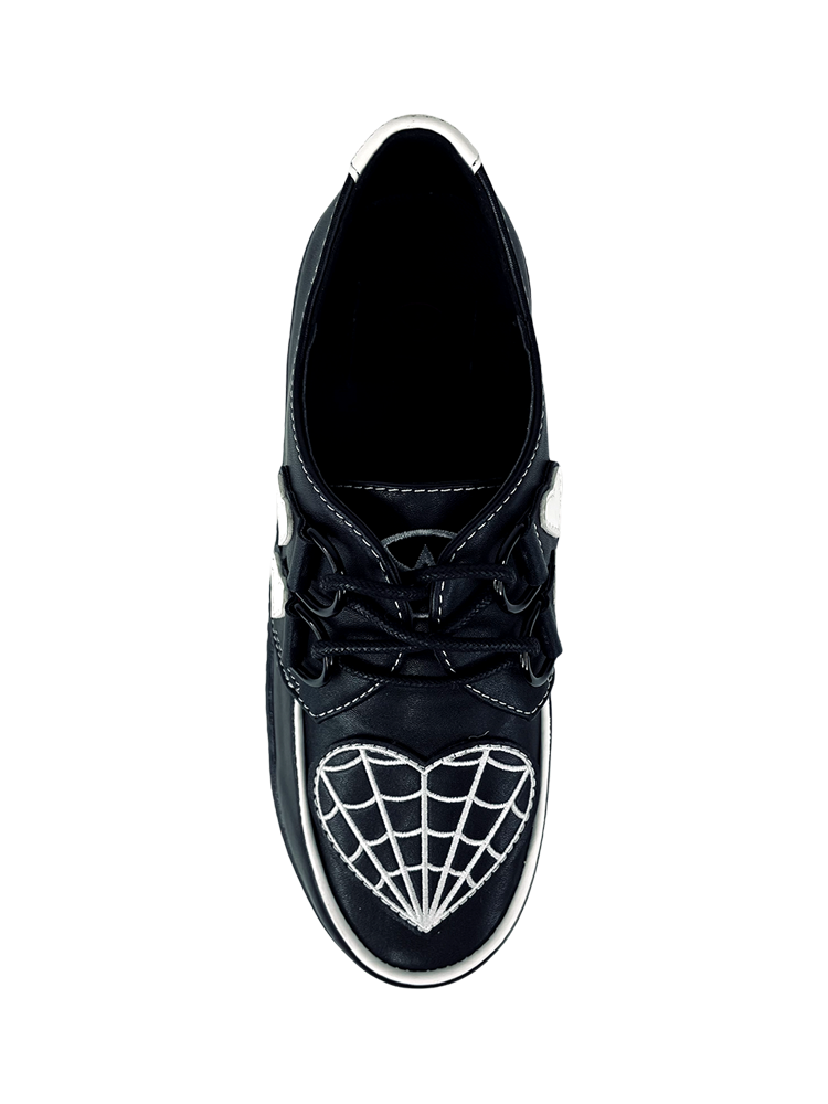 KRYPT WEB HEART -  BLACK WHITE