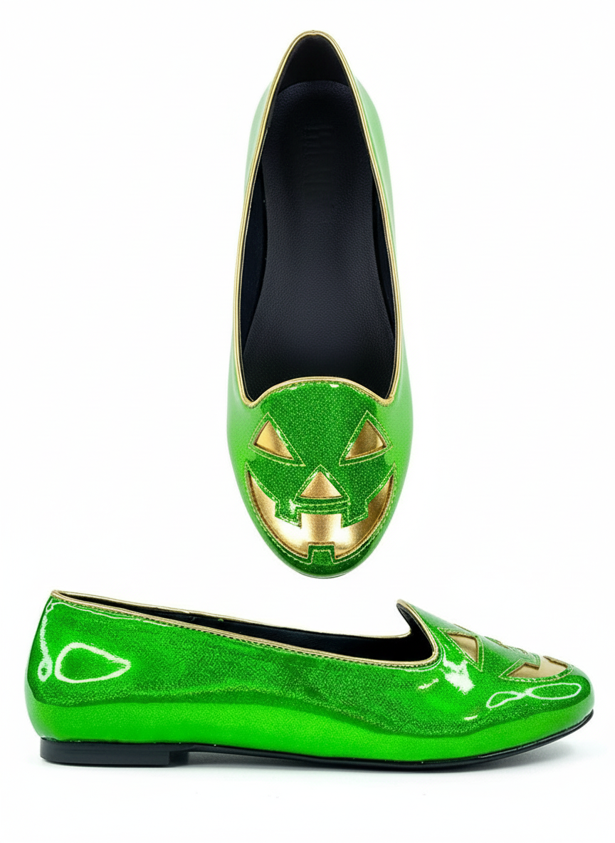 LYDIA JACK - GREEN GLITTER/GOLD