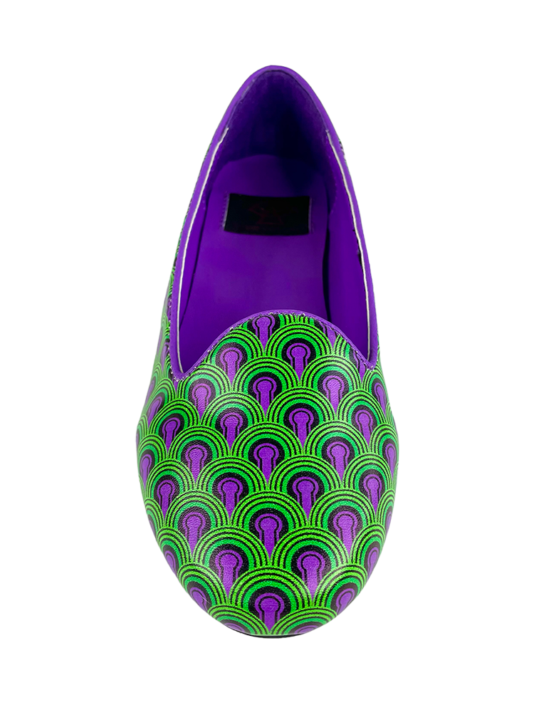 NEW ROOM 237 FLAT - GREEN/PURPLE MULTI
