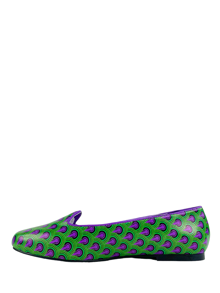 NEW ROOM 237 FLAT - GREEN/PURPLE MULTI