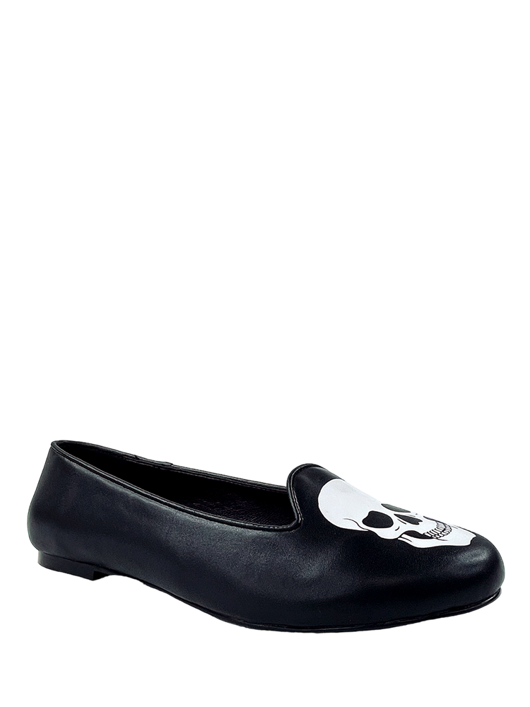 LYDIA SKULL FLAT - BLACK