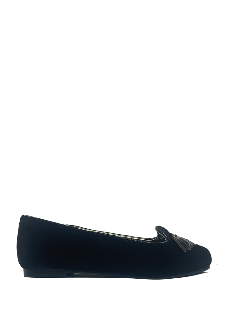 KIDS Lydia Flat Bat Black Velvet — strangecvlt
