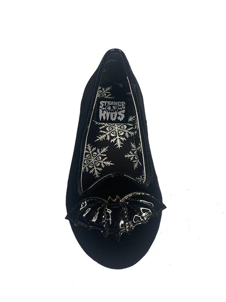 KIDS Lydia Flat Bat Black Velvet — strangecvlt