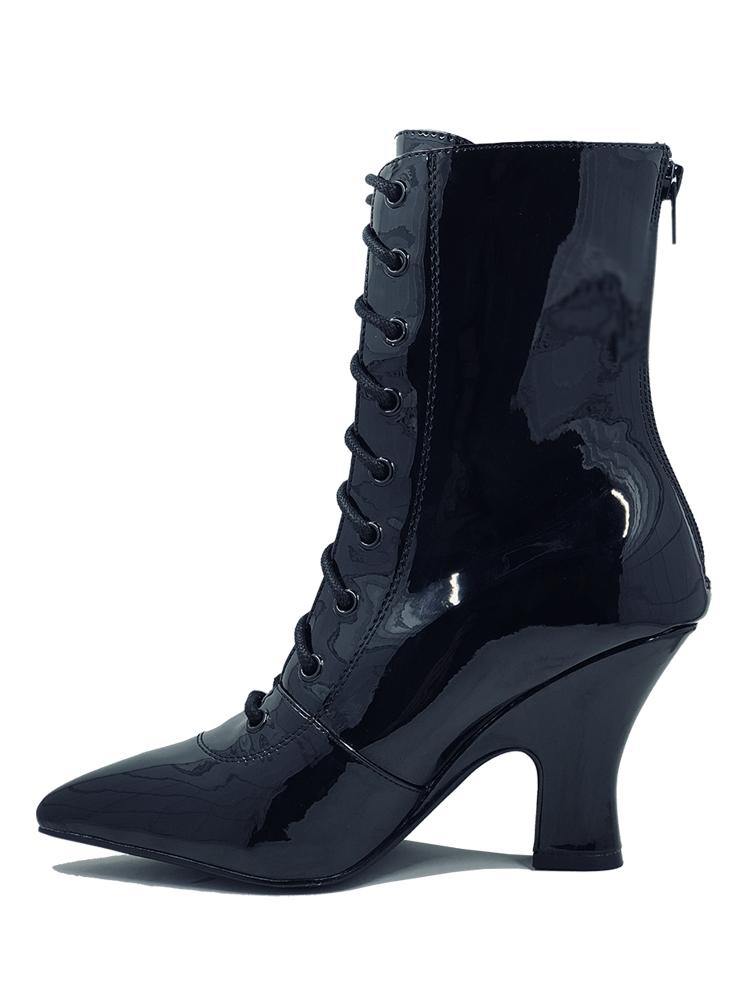 Victoria Patent Black boot - strangecvlt